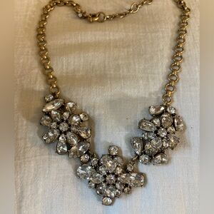 J. Crew Clear Stones Jeweled‎ Statement Necklace